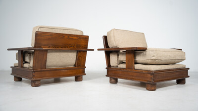 Mid-Century modern Pair of Italian Armchairs, 1960s