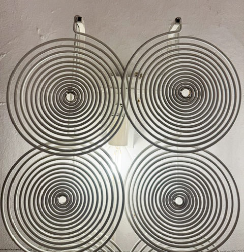 Mid-Century Modern Pair of Metal Wall Lights, Italy, 1960s