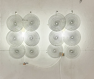 Mid-Century Modern Pair of Metal Wall Lights, Italy, 1960s