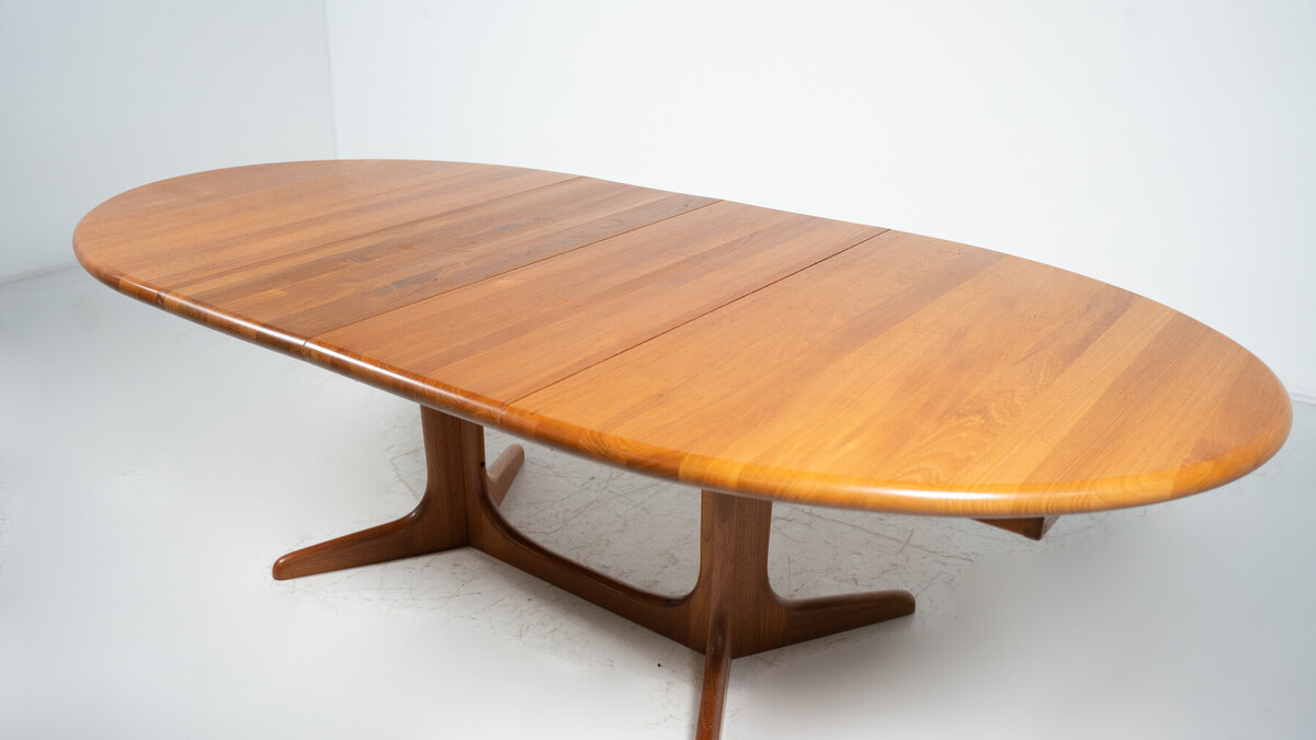 Mid-Century Modern Scandinavian Extendable Dining Table