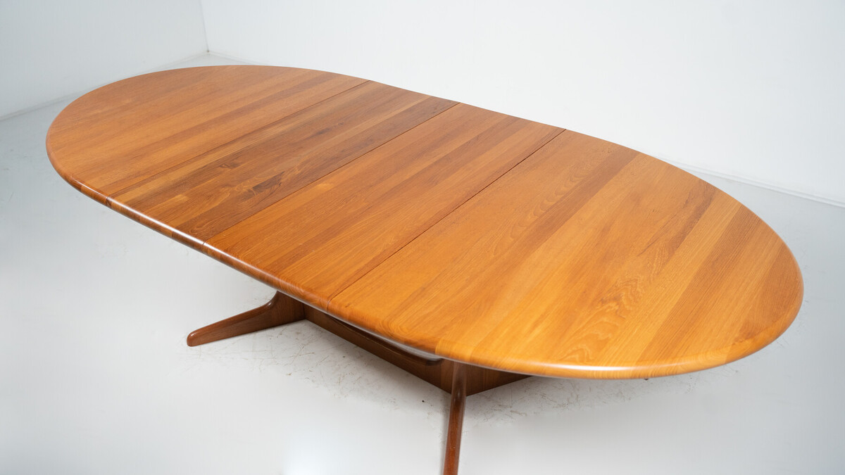 Mid-Century Modern Scandinavian Extendable Dining Table