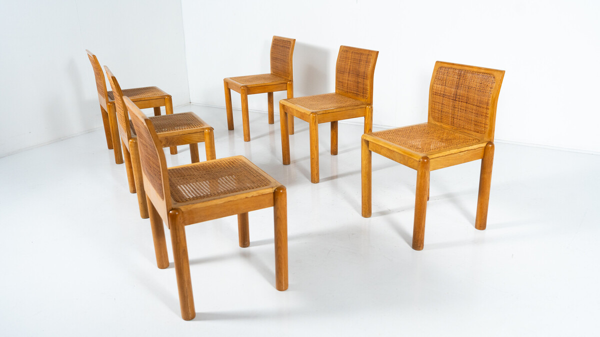 Mid-Century Modern Set of 6 Chairs, Italy, 1960s