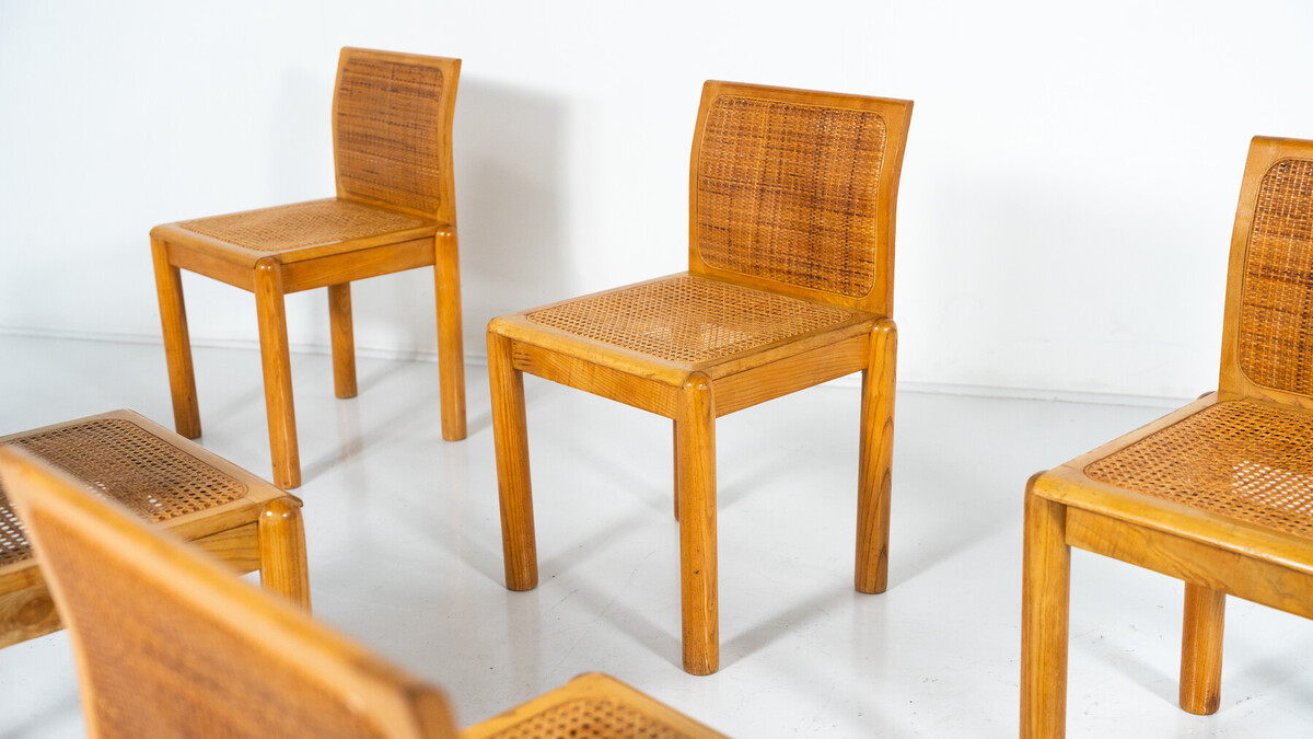 Mid-Century Modern Set of 6 Chairs, Italy, 1960s