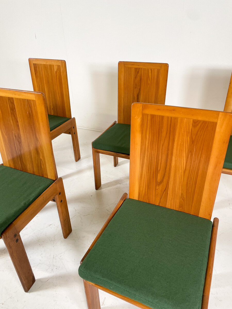 Mid-Century Modern Set of 6 Dining Chairs by Romanutti, Italy, 1970s