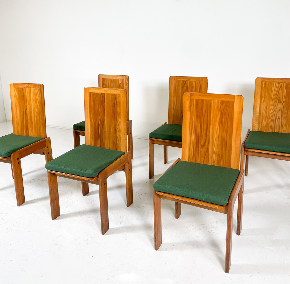 Mid-Century Modern Set of 6 Dining Chairs by Romanutti, Italy, 1970s