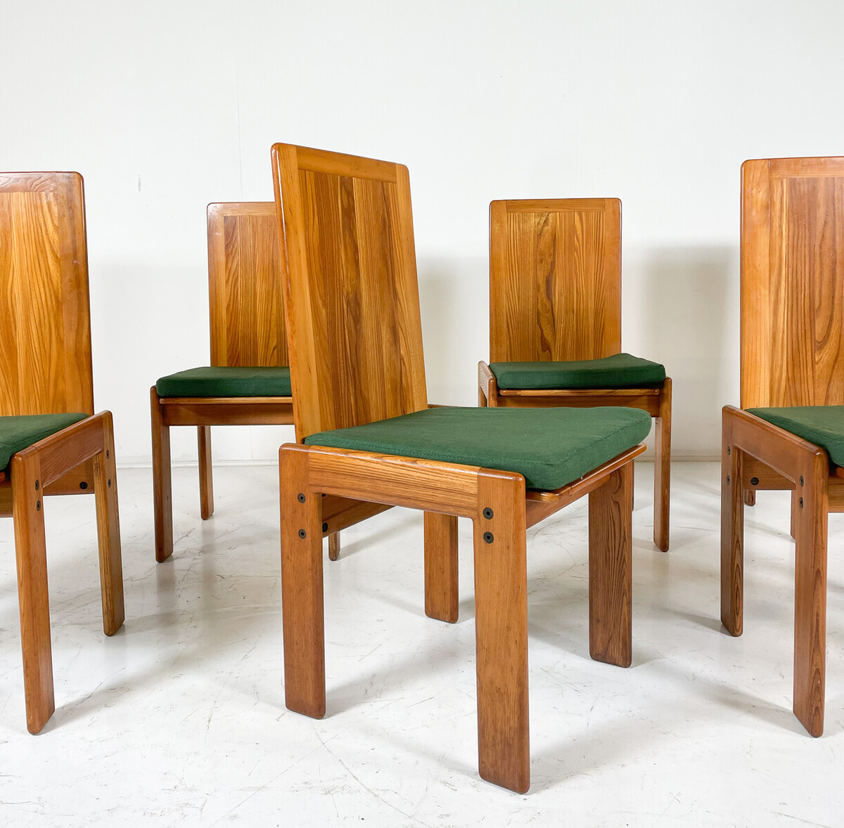 Mid-Century Modern Set of 6 Dining Chairs by Romanutti, Italy, 1970s