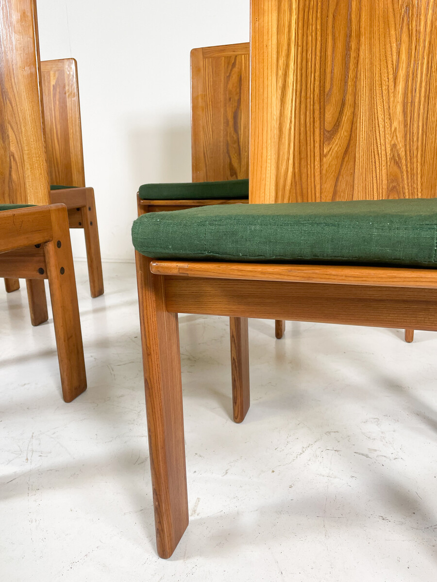 Mid-Century Modern Set of 6 Dining Chairs by Romanutti, Italy, 1970s