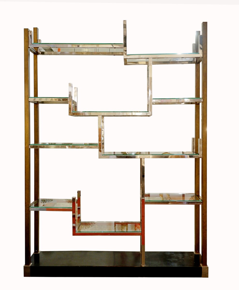 Mid-Century Modern Shelving Unit or Room Divider, 1970s