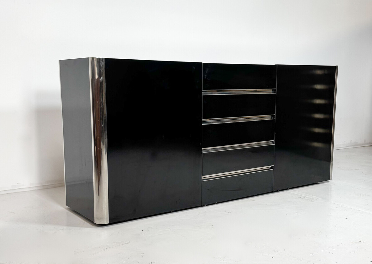 Mid-Century Modern Sideboard by Willy Rizzo for Mario Sabot, 1970s