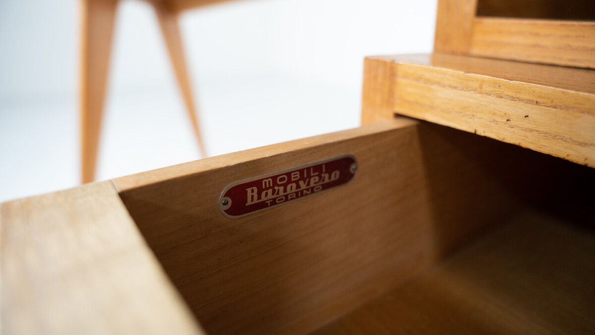 Mid-Century Modern Wooden Desk by Barovero, Italy