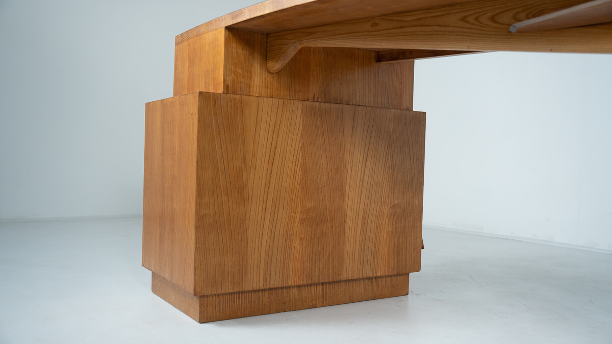 Mid-Century Modern Wooden Desk by Barovero, Italy