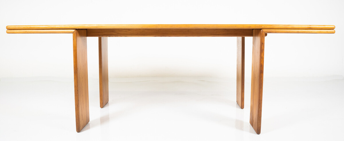 Mid-Century Modern Wooden Dining Table, in the style of Mario Marenco, Italy, 1980s