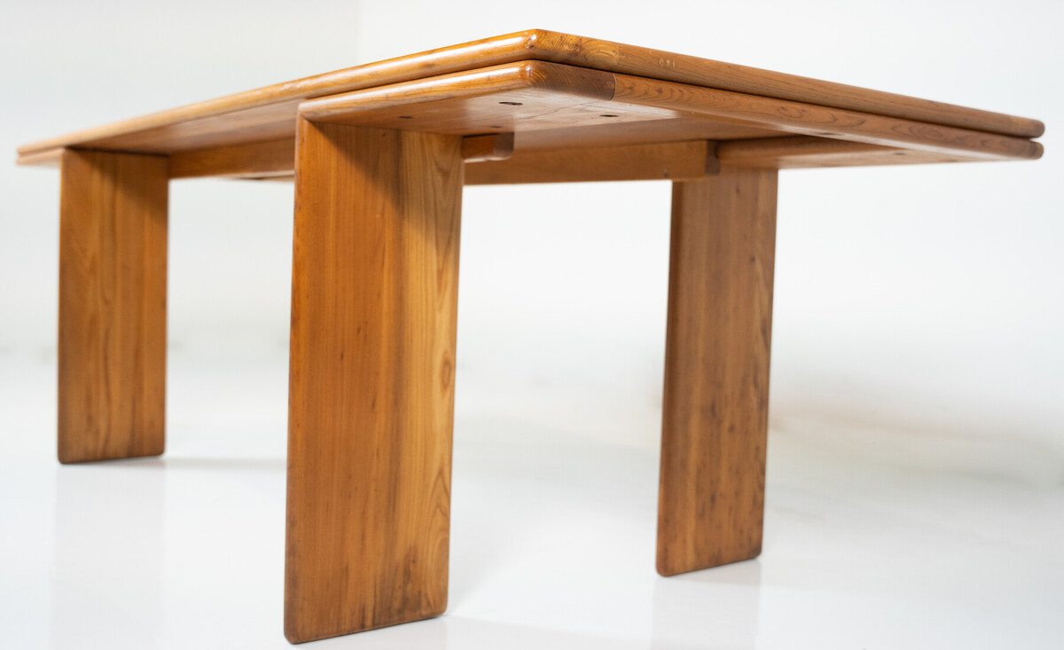 Mid-Century Modern Wooden Dining Table, in the style of Mario Marenco, Italy, 1980s