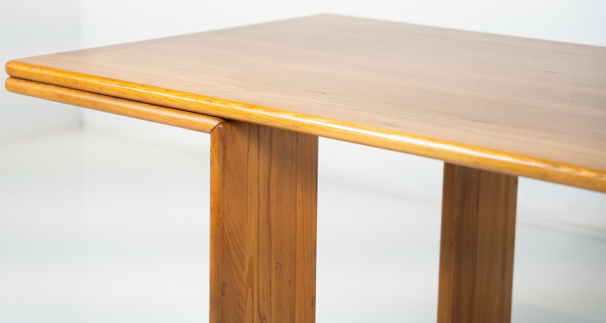 Mid-Century Modern Wooden Dining Table, in the style of Mario Marenco, Italy, 1980s