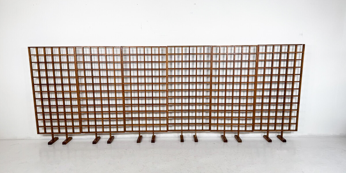 Mid-Century Modern Wooden Screen, 1960s -Sold per panel 