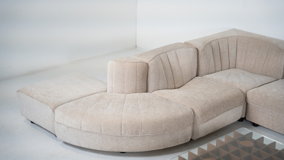 Mid-Century Modular Sofa model '9000' by Tito Agnoli for Arflex, Italy, 1970s - New Upholstery