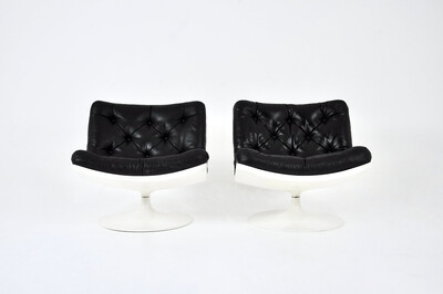 Mid Century Pair of Lounge chairs by IVM, 1960s