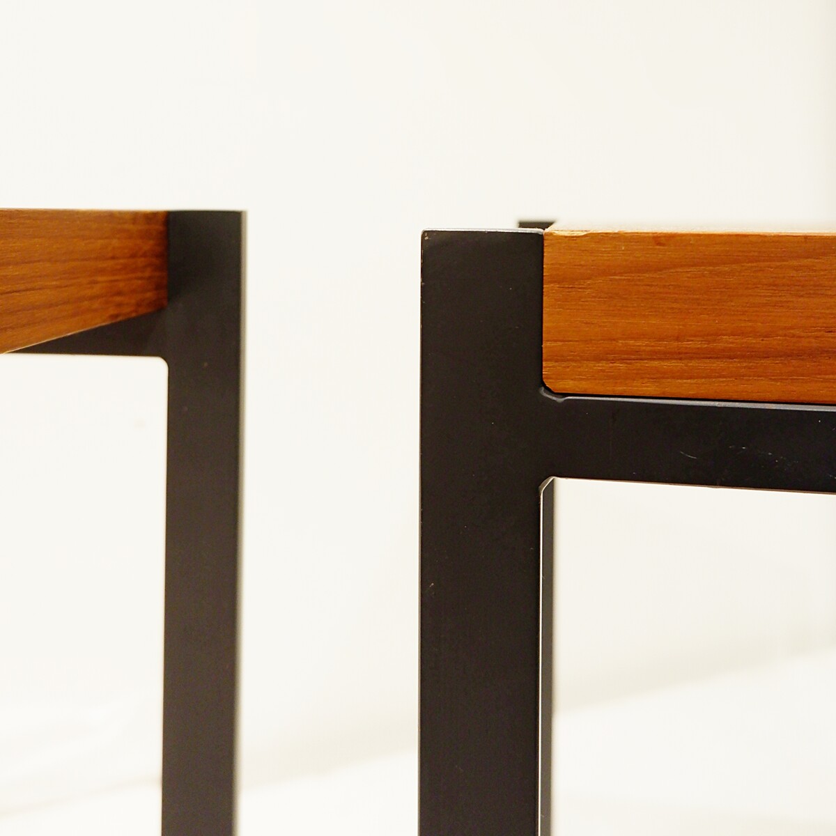 Mid Century pair of side table by Eduard Ludwig for Lotos-Werkkunst