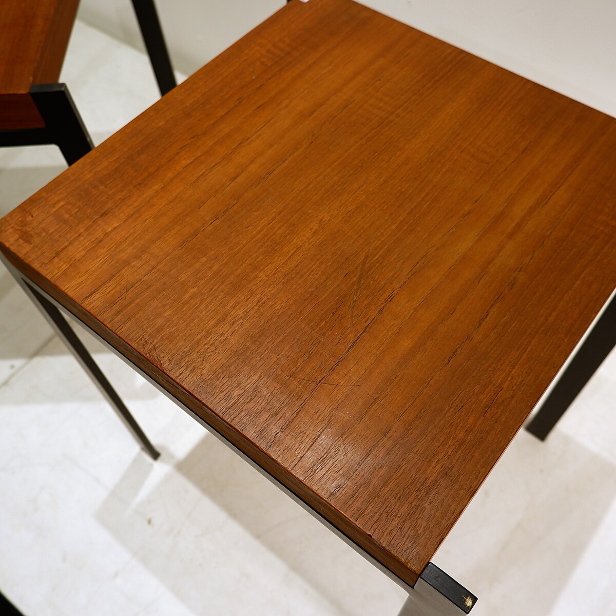 Mid Century pair of side table by Eduard Ludwig for Lotos-Werkkunst