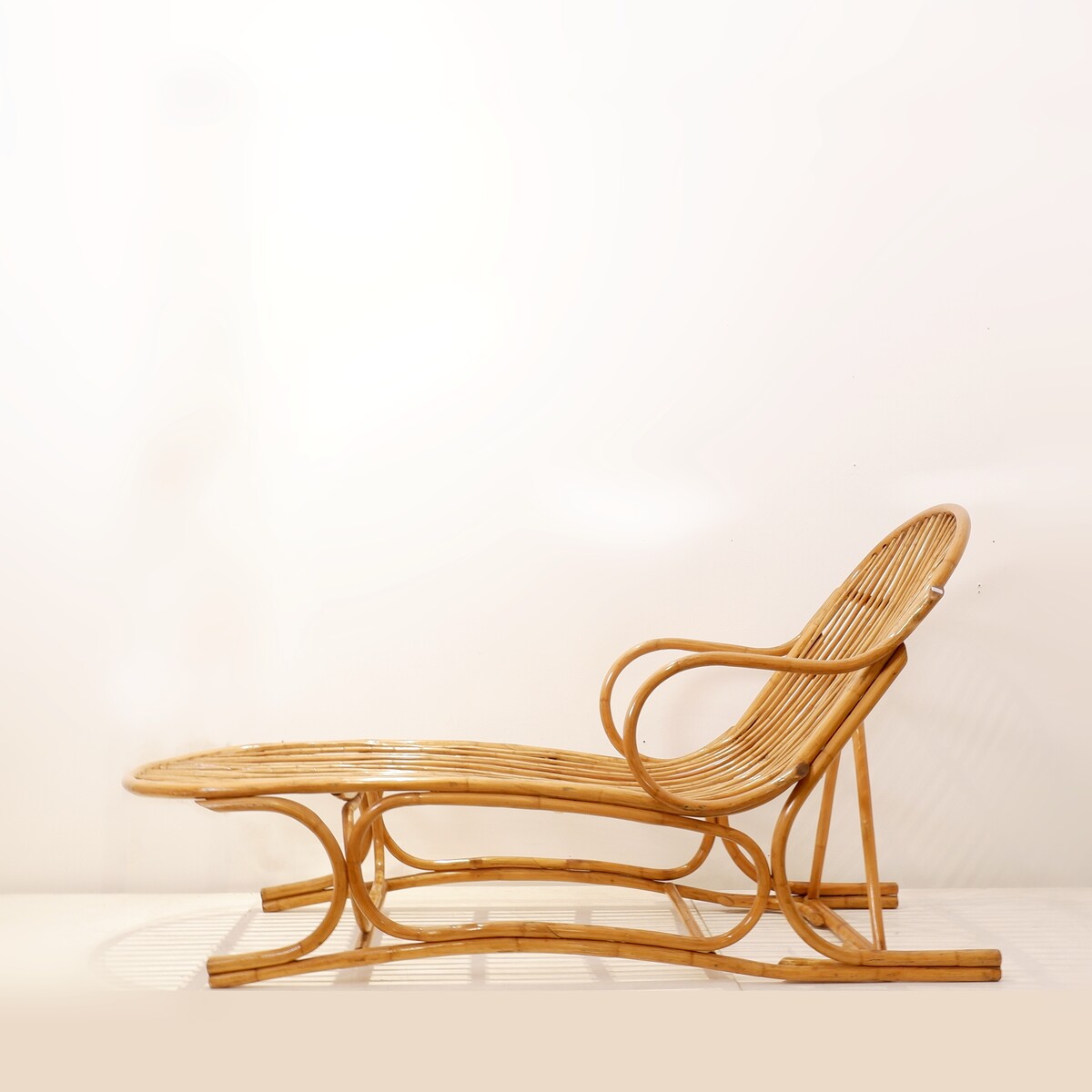 Mid-Century rattan lounge chair