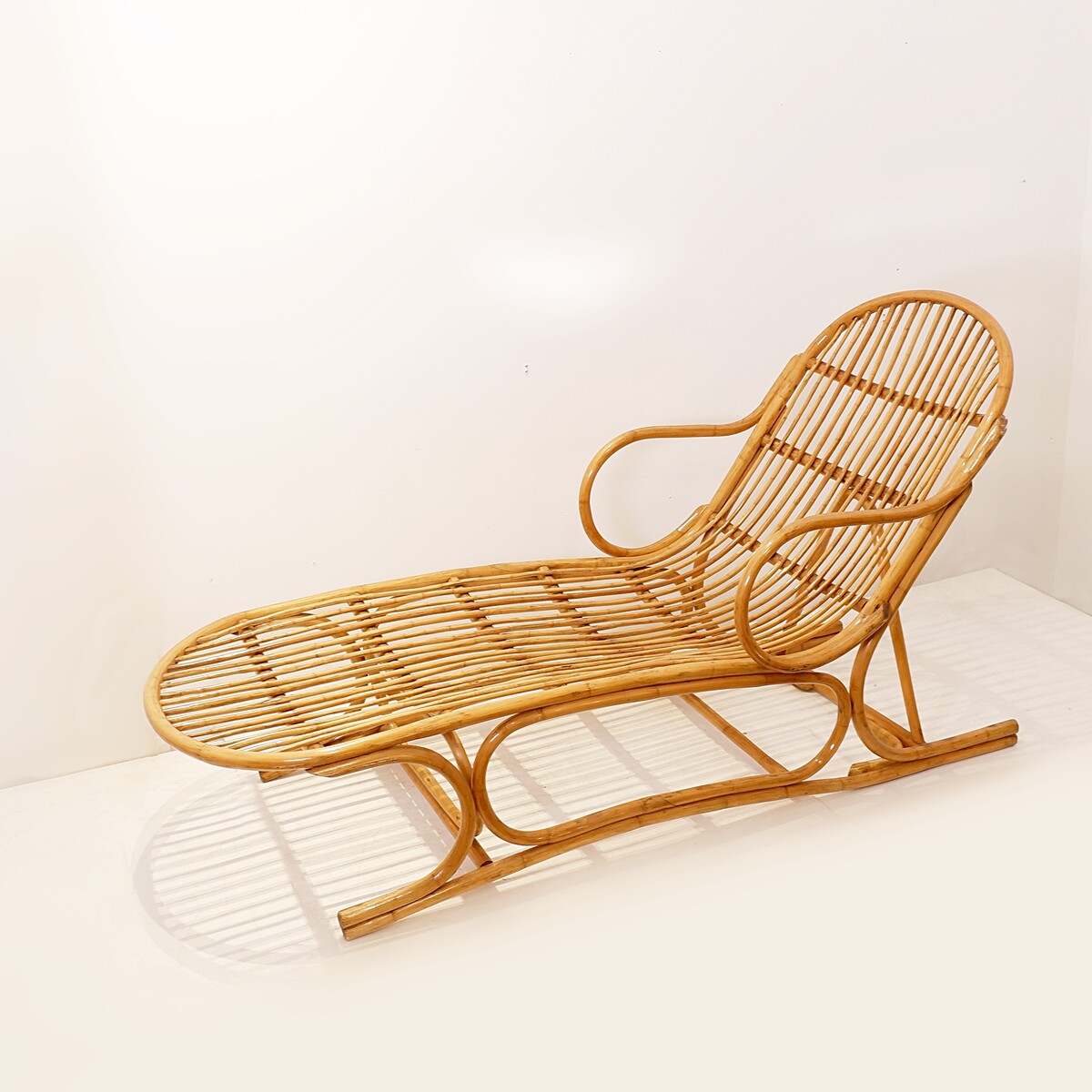 Mid-Century rattan lounge chair