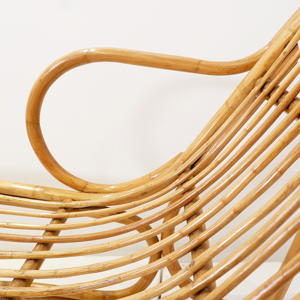 Mid-Century rattan lounge chair