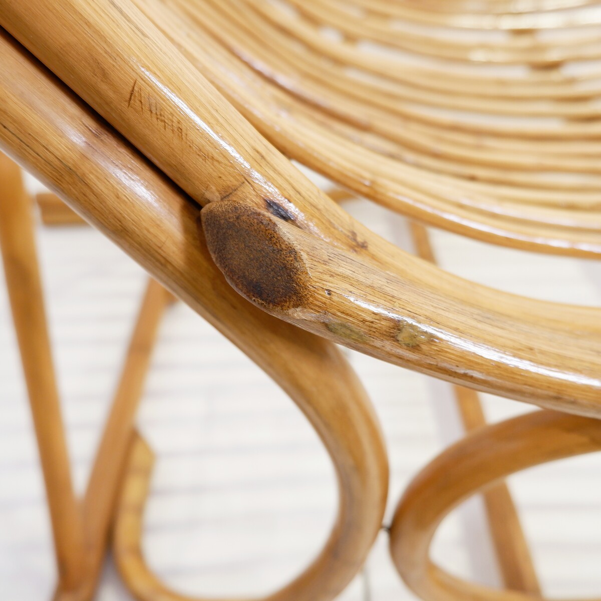 Mid-Century rattan lounge chair