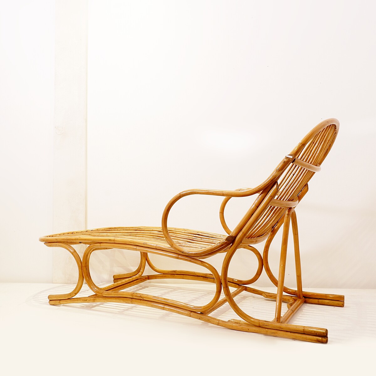 Mid-Century rattan lounge chair