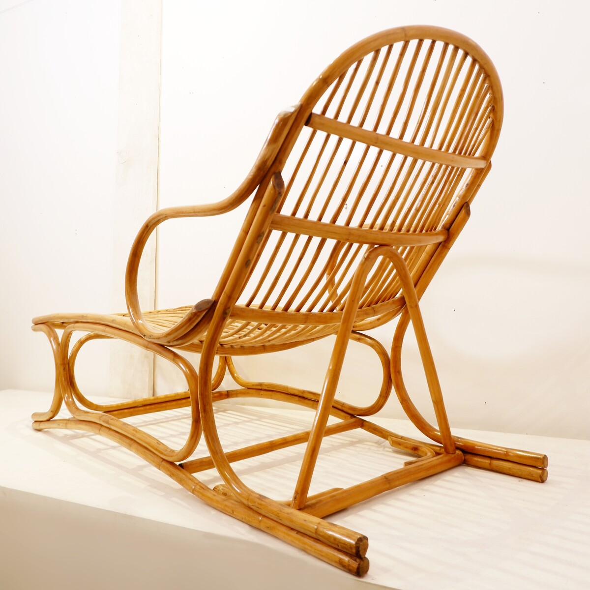 Mid-Century rattan lounge chair