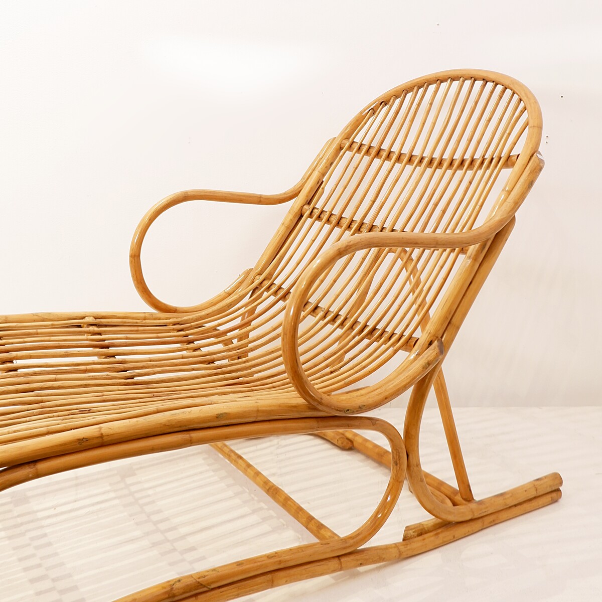 Mid-Century rattan lounge chair