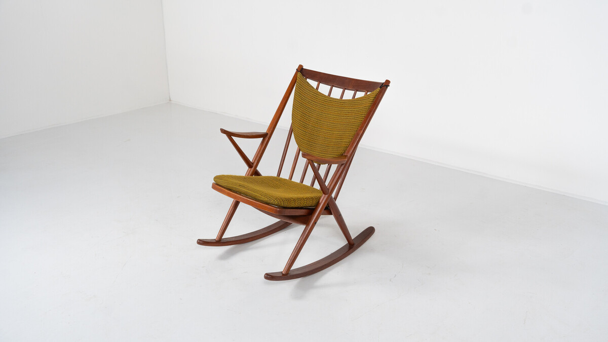 Mid-Century Rocking Chair By Frank Reenskaug For Bramin, Denmark