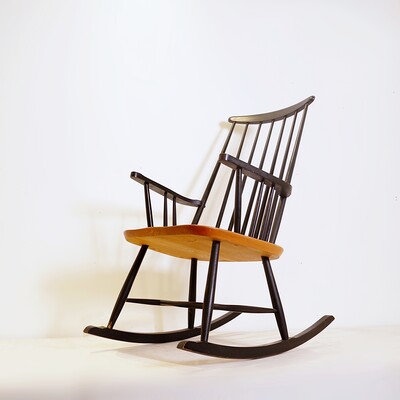 Mid-Century Rocking Chair by Ilmari Tapiovaara for Asko, 1960s