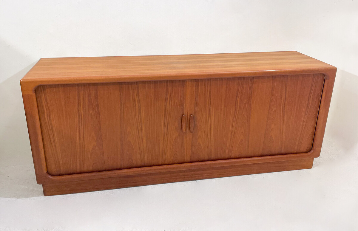 Mid-Century Sideboard with Tambour Doors, Dyrlund - Denmark - 1960s