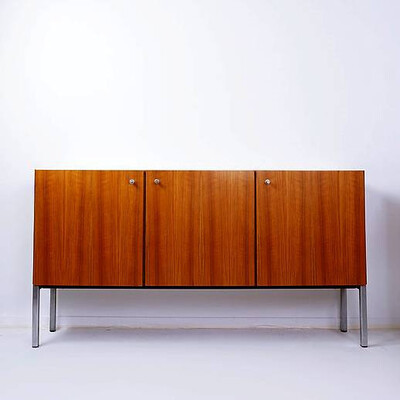 Mid Century Sideboard with white melamine top - 1980s