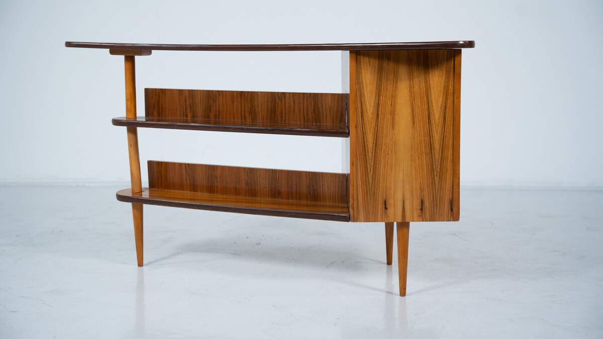 Mid-Century Triangular Desk with Drawers, 1960s