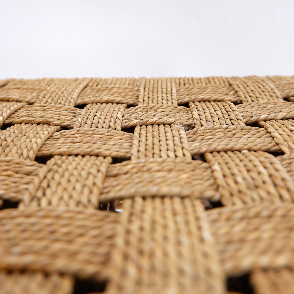 Mid-Century Wood and Rope Stool, 1960s