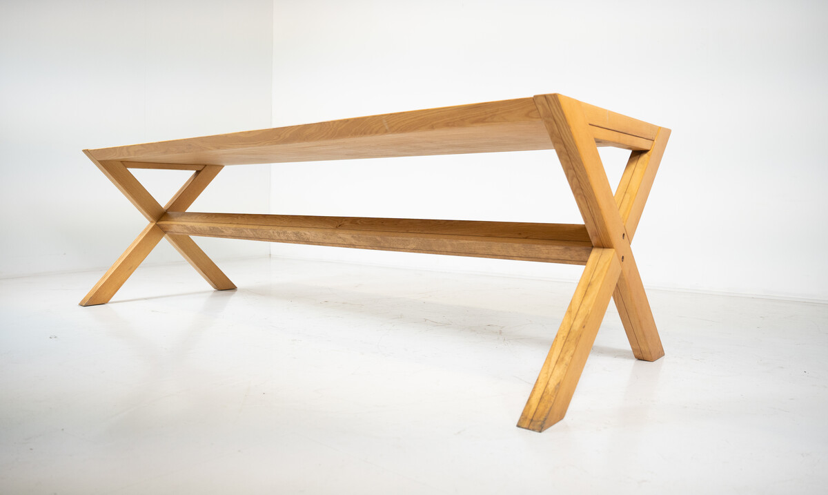 Mid-Century Wooden Dining Table Werther Toffoloni and Piero Palange for Germa, 1970