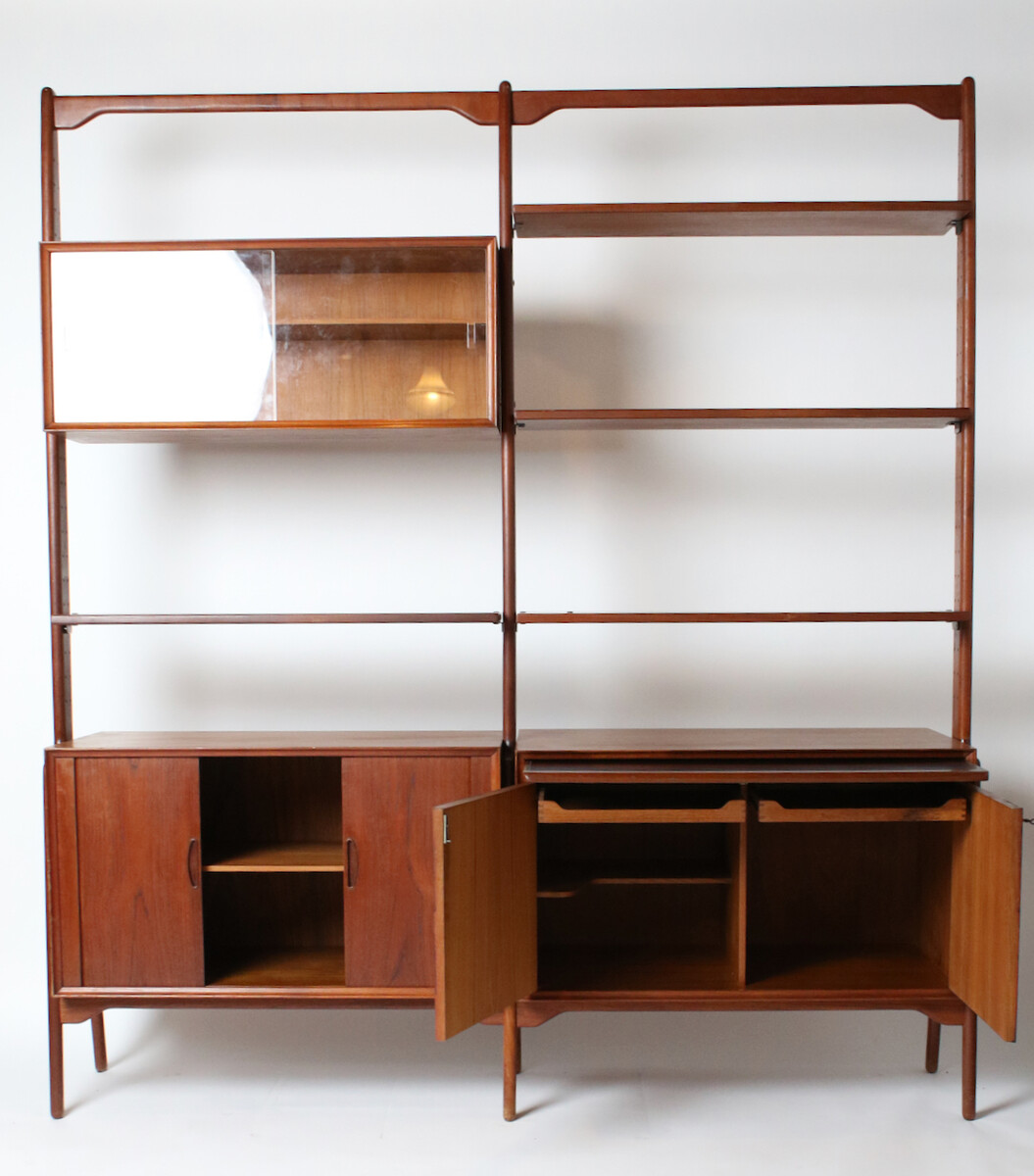 Modular bookcase by Arne Hovmand Olsen Ed Jutex Denmark, 1960