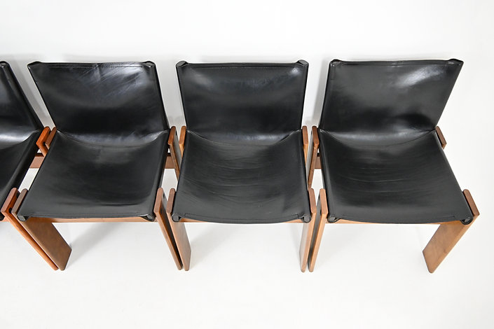 Monk Dining Chairs by Afra & Tobia Scarpa for Molteni, 1970s, set of 6