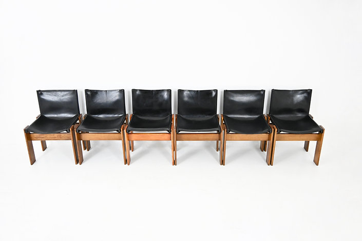 Monk Dining Chairs by Afra & Tobia Scarpa for Molteni, 1970s, set of 6