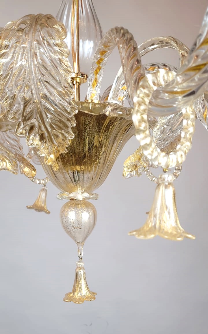 Murano Glass Chandelier - 6 Arms Of Light