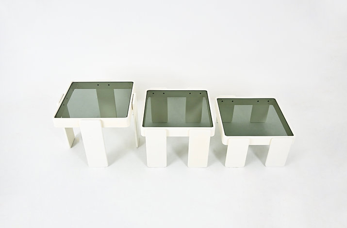 Nesting Tables by Gianfranco Frattini for Cassina, 1960s, set of 3