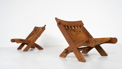 Pair of Folding Chairs Brazilian style
