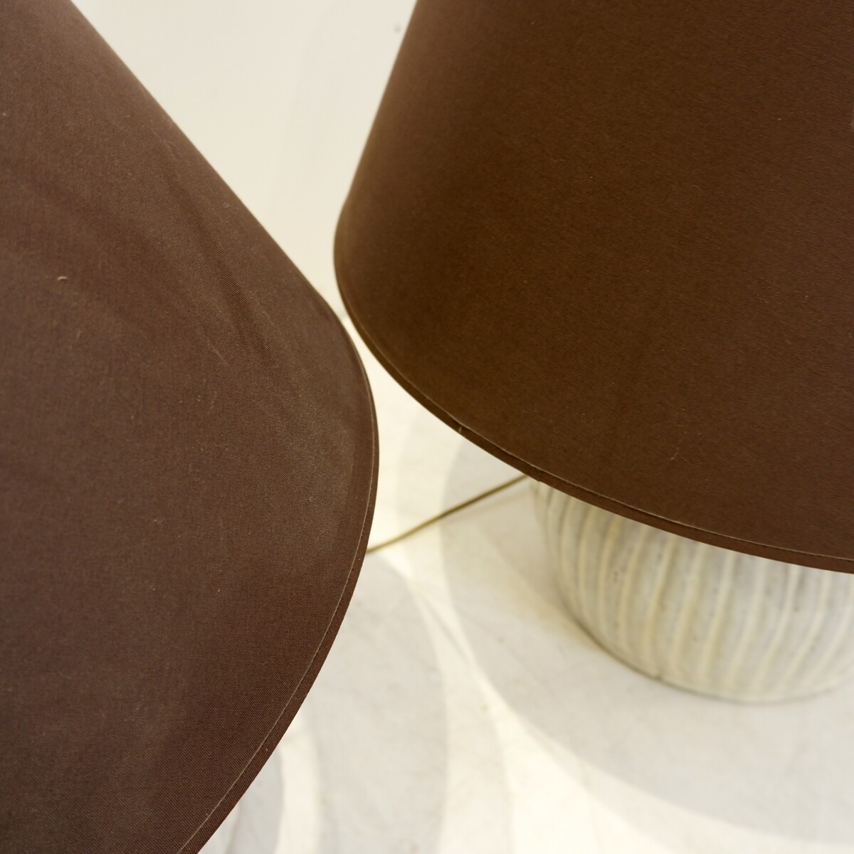 Pair of large ceramic table lamps 