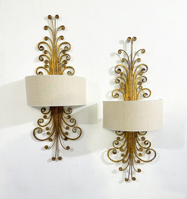 Pair of Large Wall light by Banci Firenze, 1960s