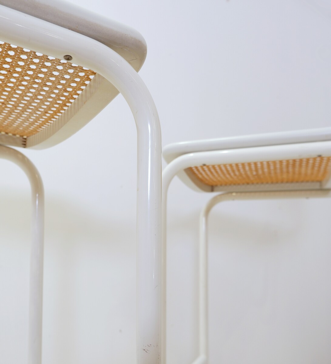 Pair of Mid-Century Bar Stools in the style of Marcel Breuer