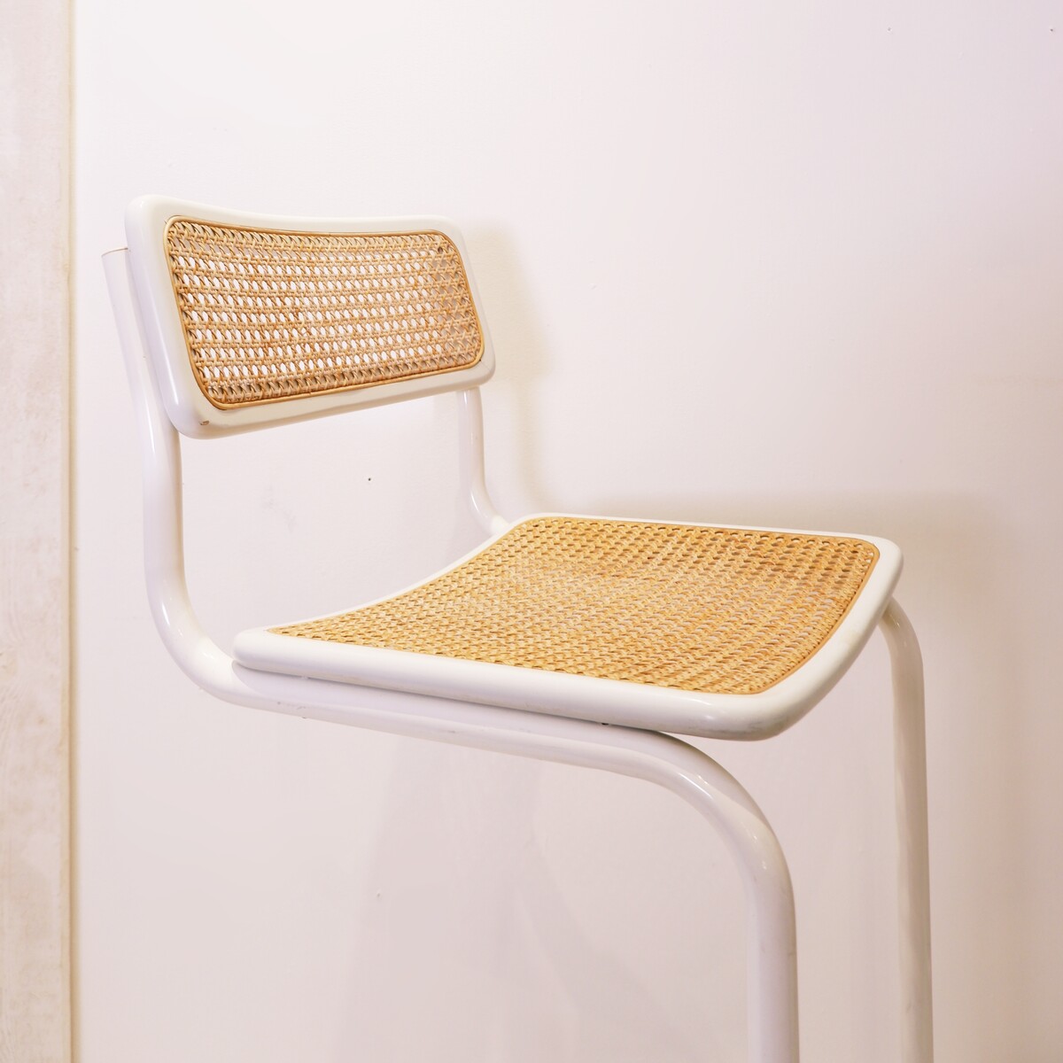 Pair of Mid-Century Bar Stools in the style of Marcel Breuer