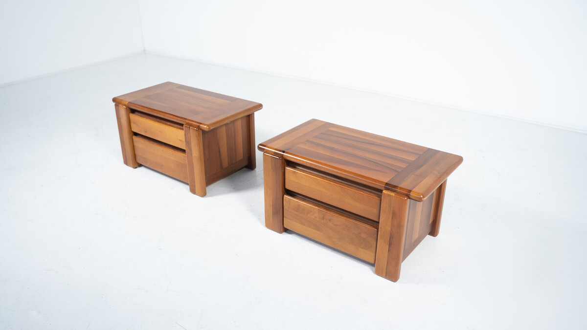 Pair of Nightstands by Mario Marenco for Mobil Girgi, Italy