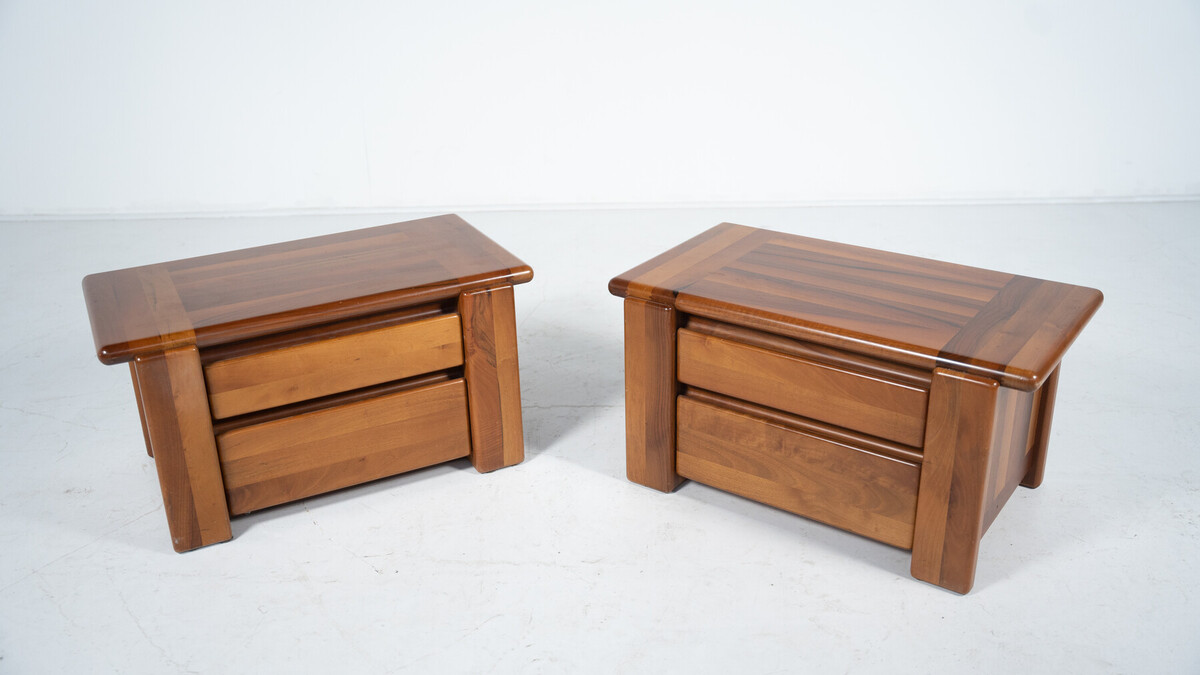 Pair of Nightstands by Mario Marenco for Mobil Girgi, Italy