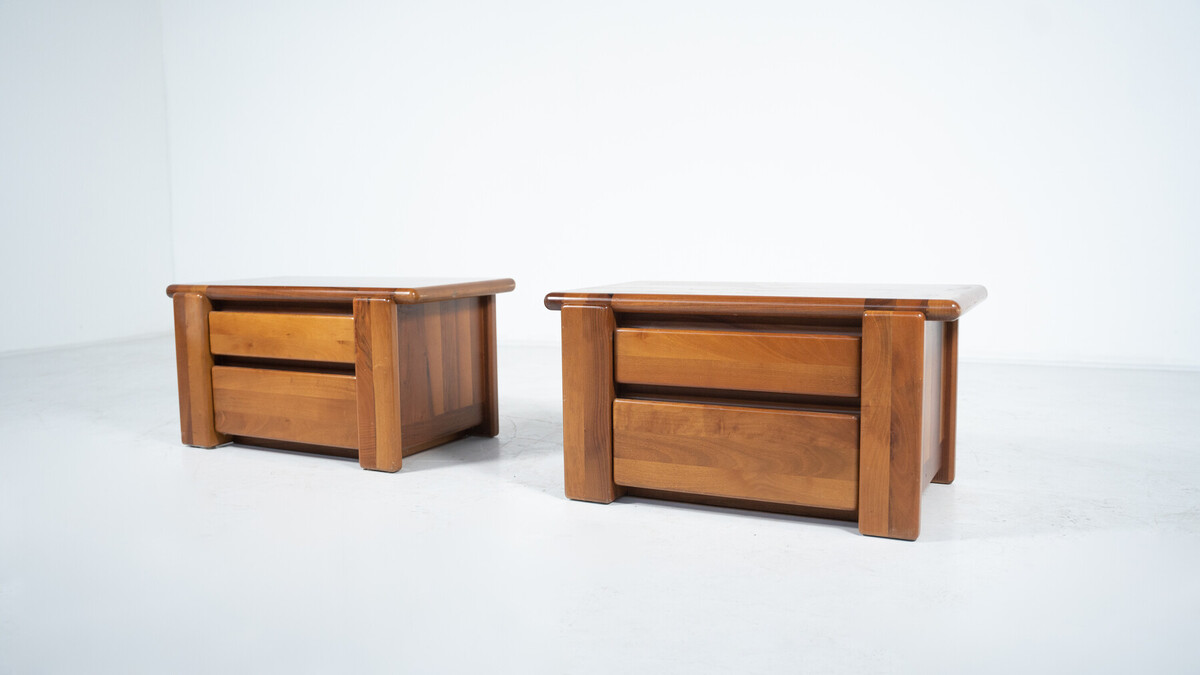 Pair of Nightstands by Mario Marenco for Mobil Girgi, Italy